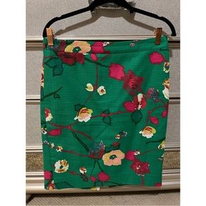 J. Crew Floral pencil skirt
